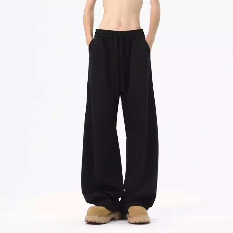 Black American Machete Sweatpants Men's Spring and Autumn Dosing Straight Wide Leg Pants cleanfit Sports Casual Pants