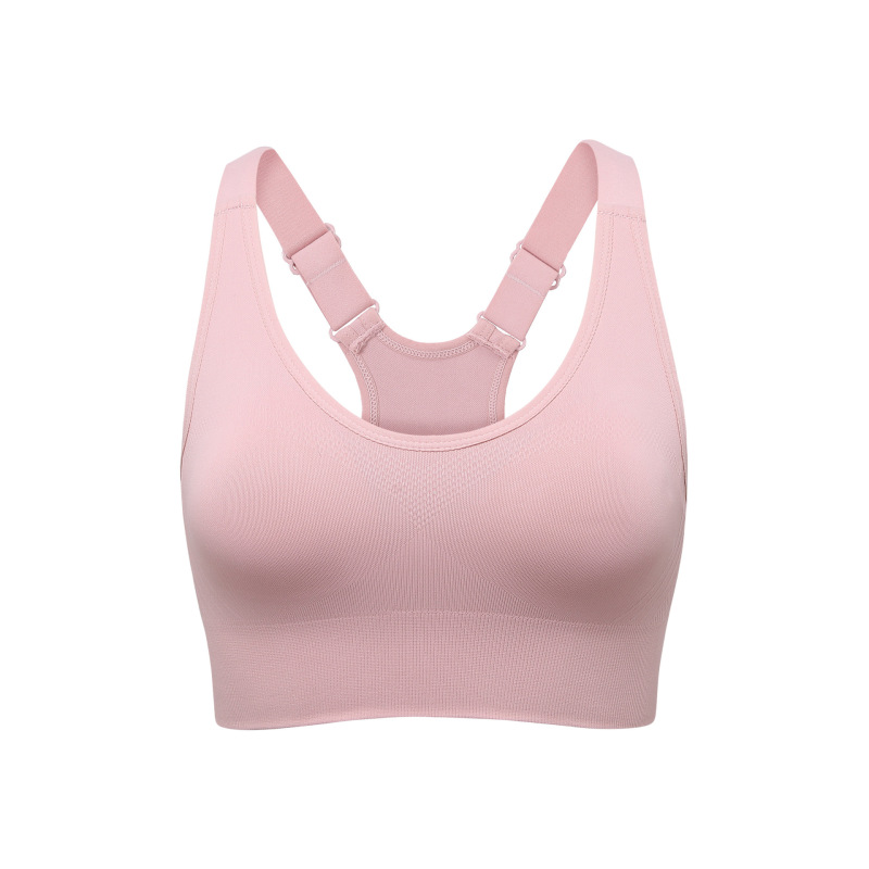Cross-Border Large Size I-Back Sports Bra Without Rims, Adjustable Shoulder Straps, Shockproof Fitness Yoga Sports Bra for Women