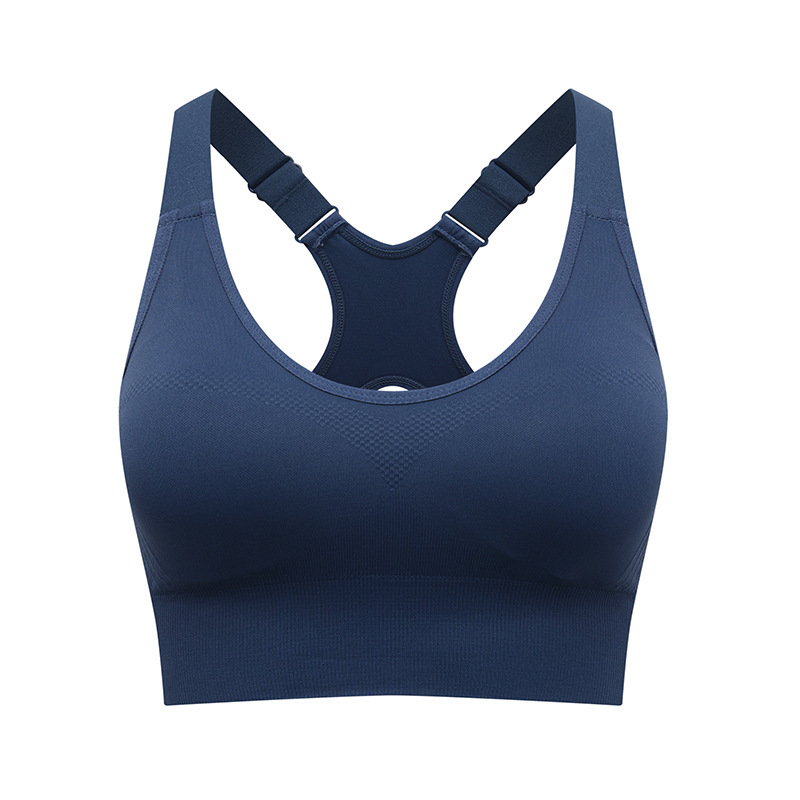 Cross-Border Large Size I-Back Sports Bra Without Rims, Adjustable Shoulder Straps, Shockproof Fitness Yoga Sports Bra for Women