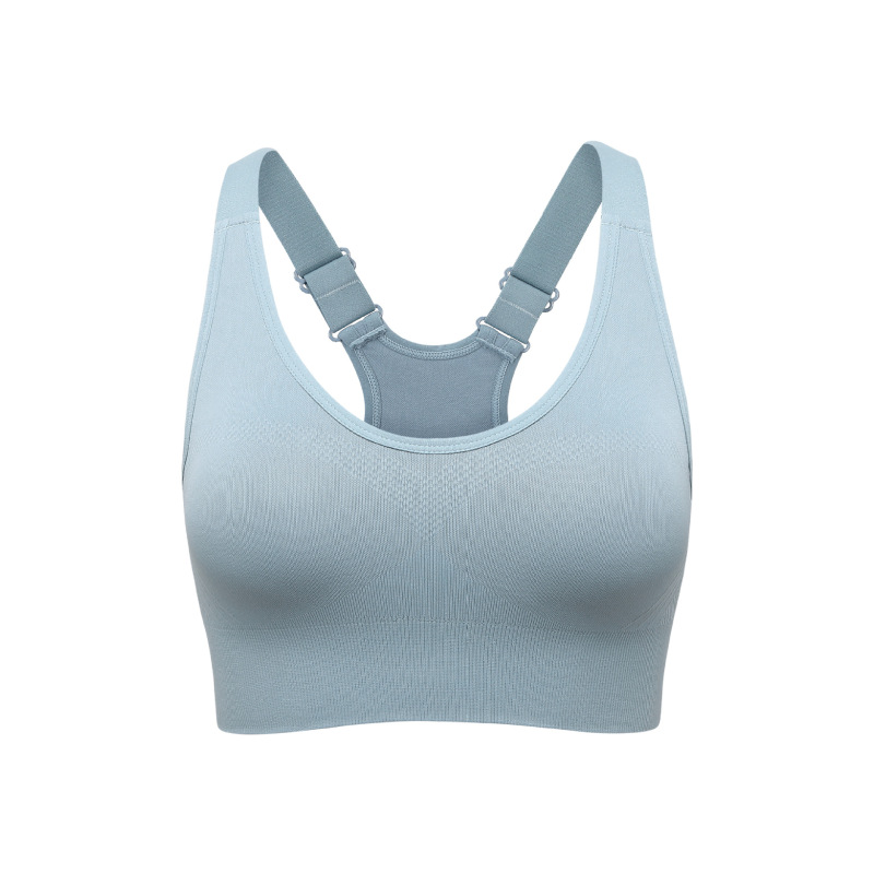 Cross-Border Large Size I-Back Sports Bra Without Rims, Adjustable Shoulder Straps, Shockproof Fitness Yoga Sports Bra for Women