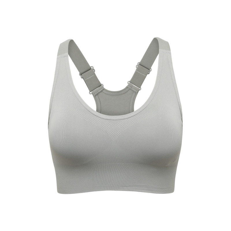 Cross-Border Large Size I-Back Sports Bra Without Rims, Adjustable Shoulder Straps, Shockproof Fitness Yoga Sports Bra for Women