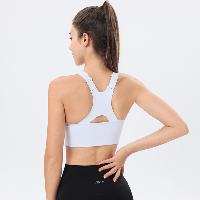 Cross-Border Large Size I-Back Sports Bra Without Rims, Adjustable Shoulder Straps, Shockproof Fitness Yoga Sports Bra for Women