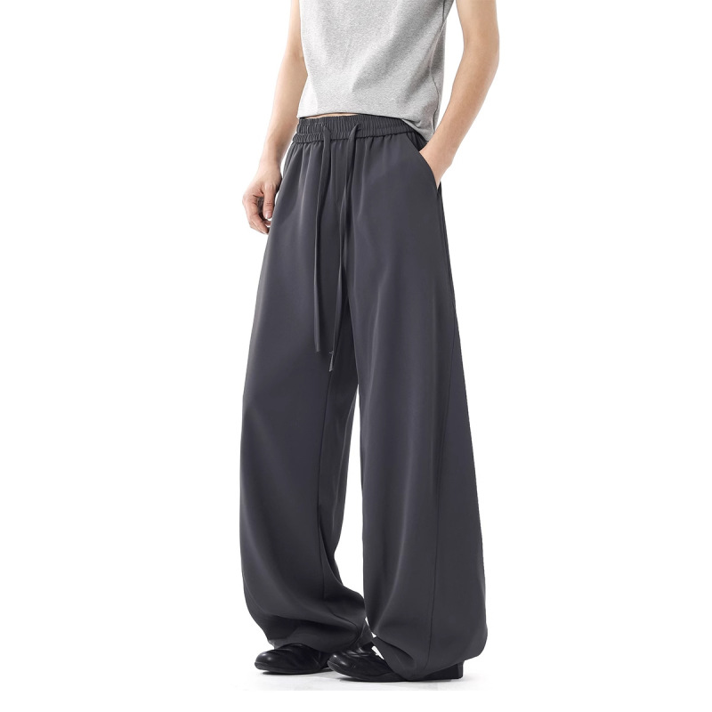 Black American Machete Sweatpants Men's Spring and Autumn Dosing Straight Wide Leg Pants cleanfit Sports Casual Pants