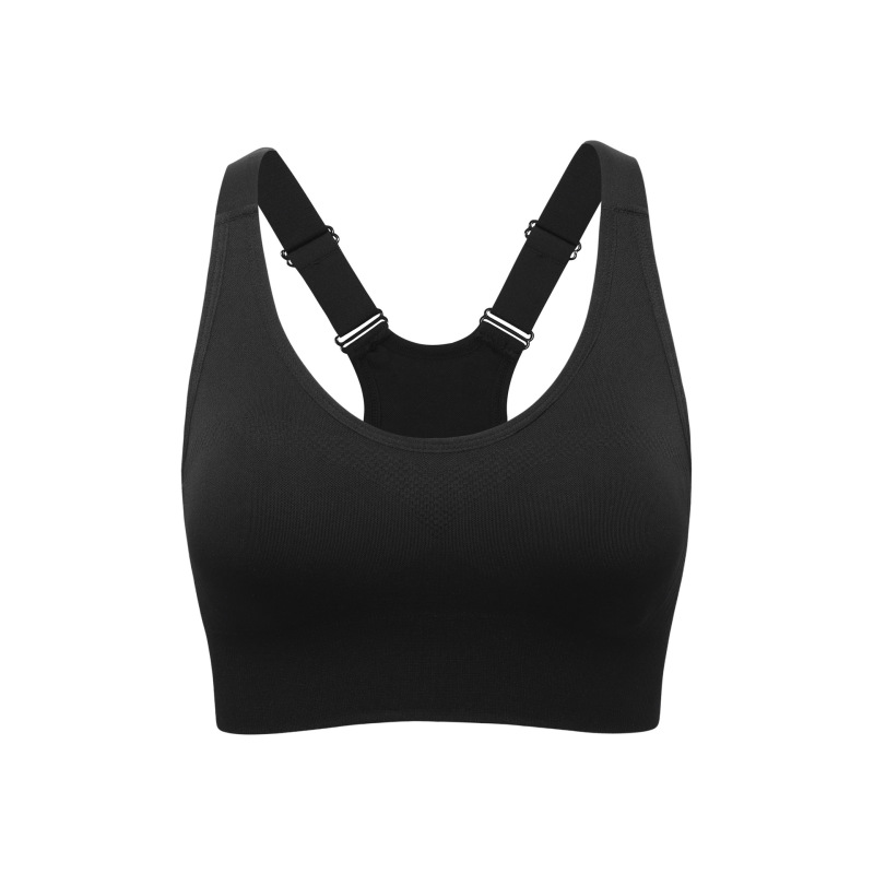 Cross-Border Large Size I-Back Sports Bra Without Rims, Adjustable Shoulder Straps, Shockproof Fitness Yoga Sports Bra for Women
