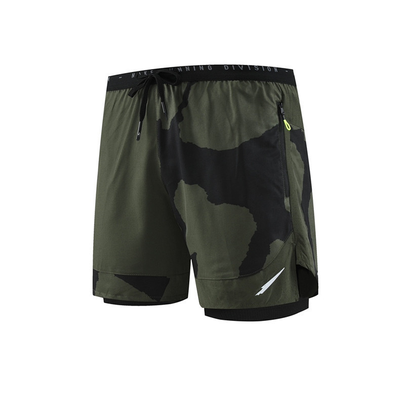 Brand in stock Camouflage Track and Field with Inner Pocket Shorts Men's Summer All-match Loose Sports Basketball Three-part Pants Trendy