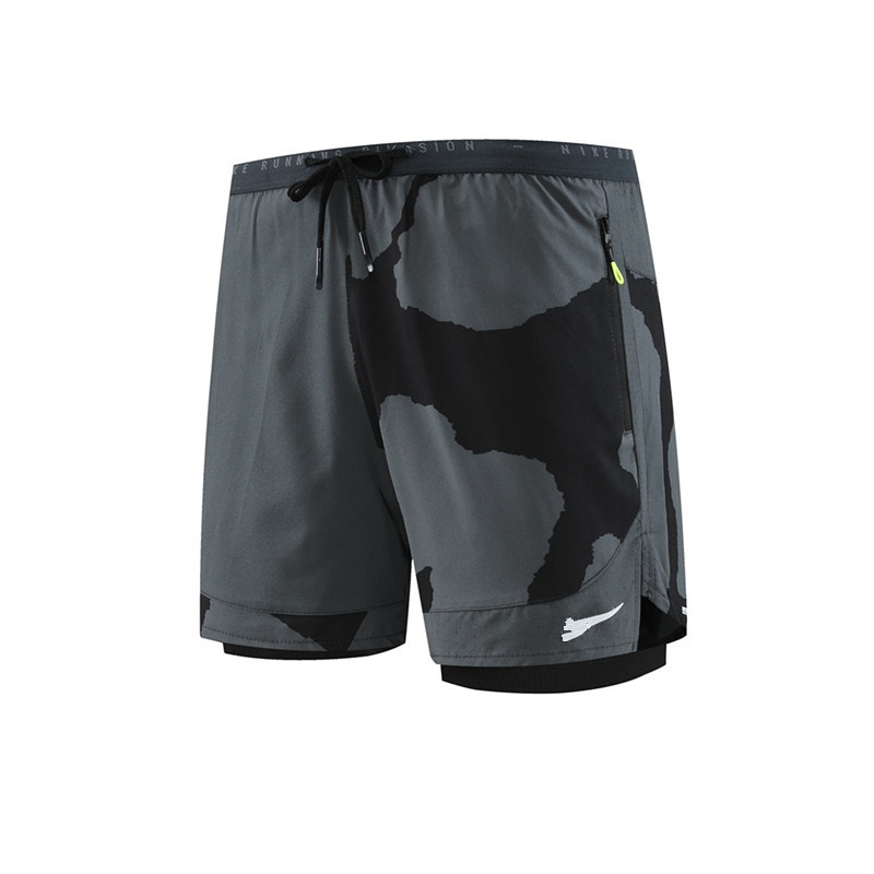 Brand in stock Camouflage Track and Field with Inner Pocket Shorts Men's Summer All-match Loose Sports Basketball Three-part Pants Trendy