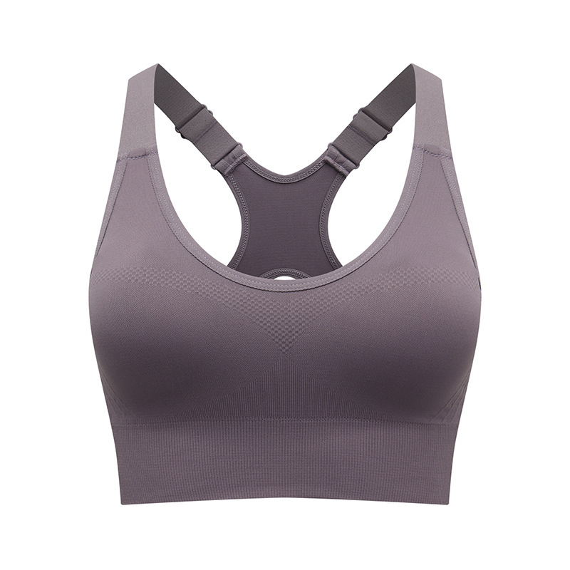 Cross-Border Large Size I-Back Sports Bra Without Rims, Adjustable Shoulder Straps, Shockproof Fitness Yoga Sports Bra for Women