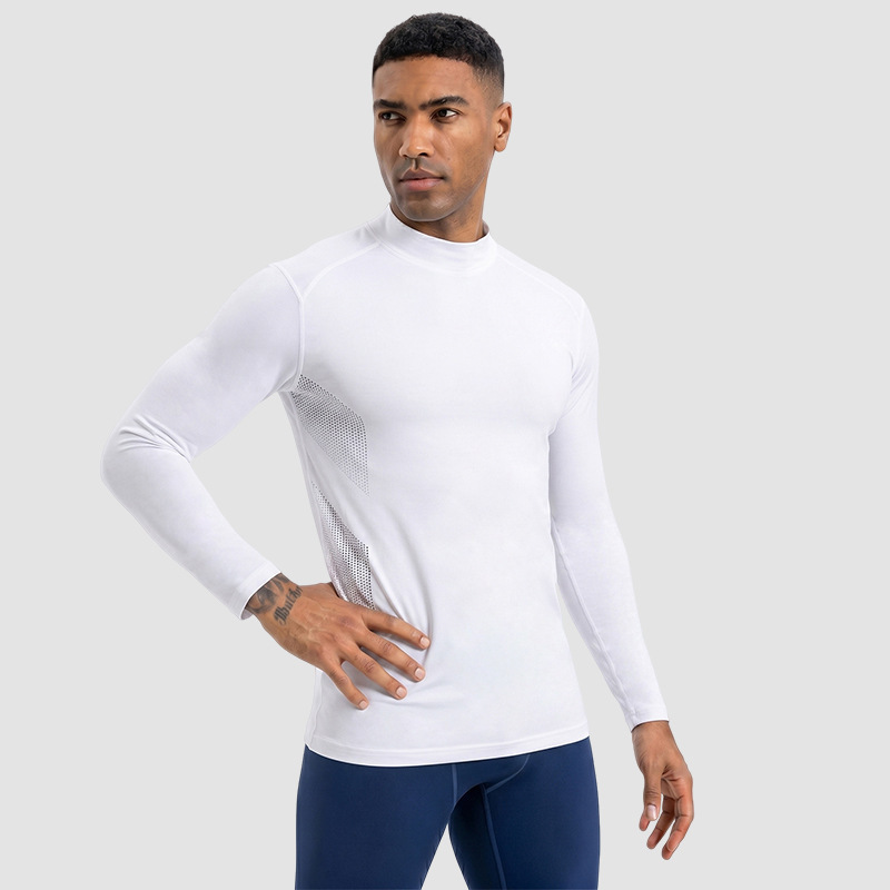 Customized quick-drying T-shirt, outdoor sports top, cycling and running compression tights, sun protection long-sleeved men's fitness wear