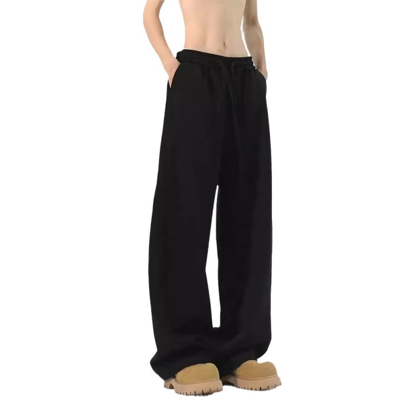 Black American Machete Sweatpants Men's Spring and Autumn Dosing Straight Wide Leg Pants cleanfit Sports Casual Pants