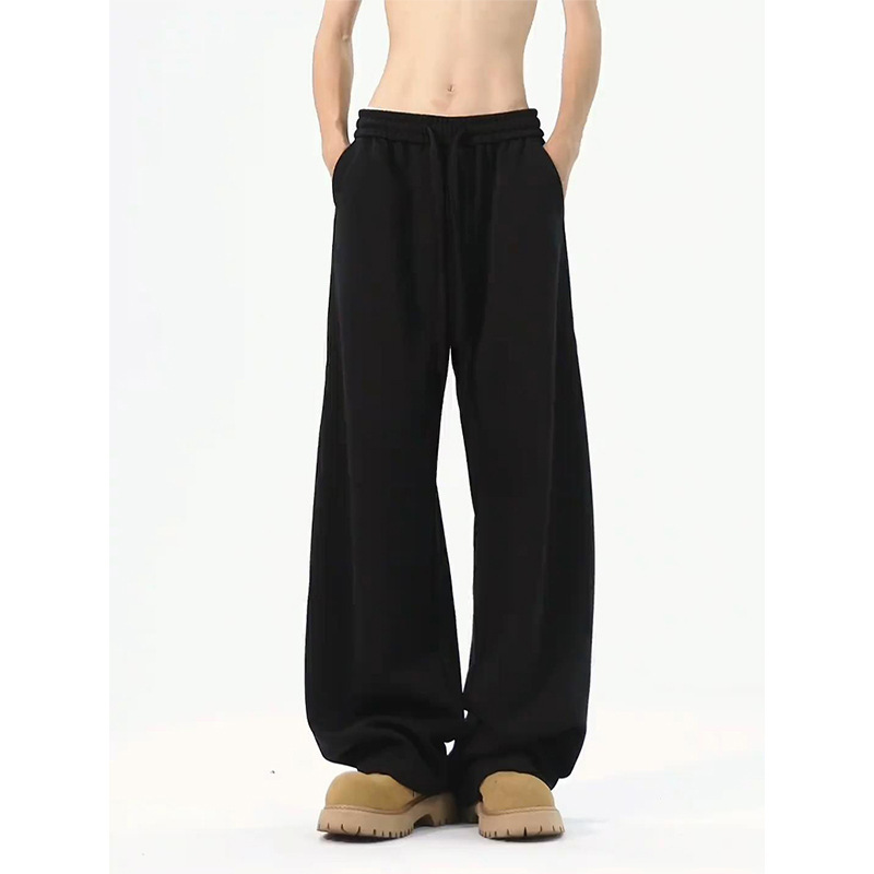Black American Machete Sweatpants Men's Spring and Autumn Dosing Straight Wide Leg Pants cleanfit Sports Casual Pants