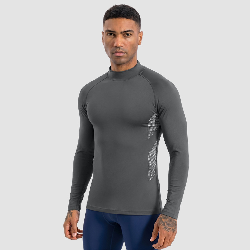 Customized quick-drying T-shirt, outdoor sports top, cycling and running compression tights, sun protection long-sleeved men's fitness wear