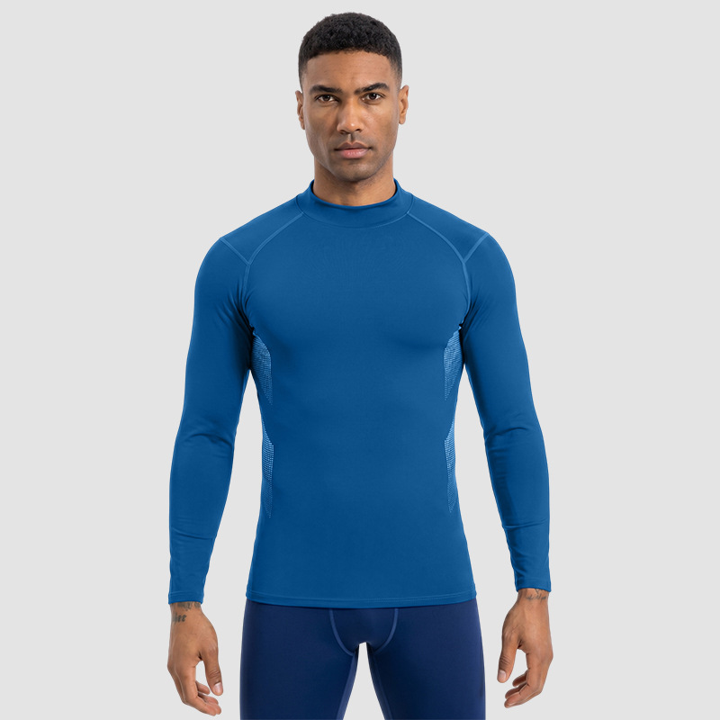 Customized quick-drying T-shirt, outdoor sports top, cycling and running compression tights, sun protection long-sleeved men's fitness wear