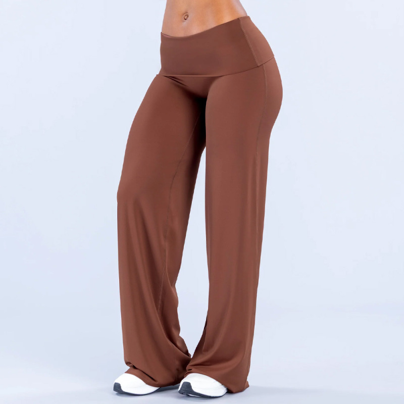 DFYNE Autumn/Winter New Style Rolled-Up Yoga Wide-Leg Pants Loose Sports Trousers Outdoor Casual Sports Fitness Trousers