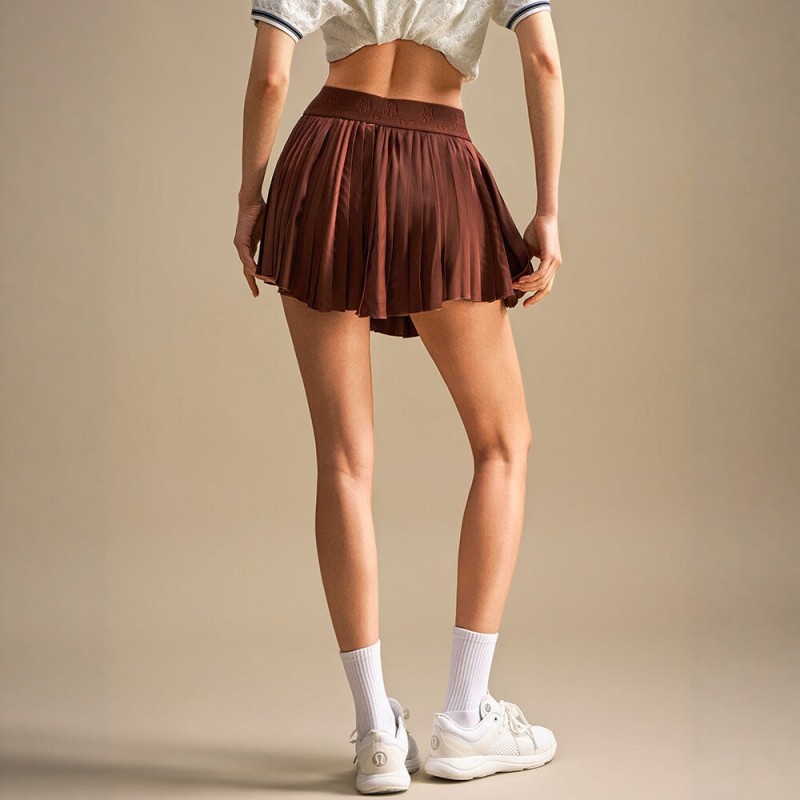 High-Waisted Pleated Tennis Skirt for Summer, Golf Sports Short Skirt, Anti-Exposure Old Money Style Running Skirt 26201