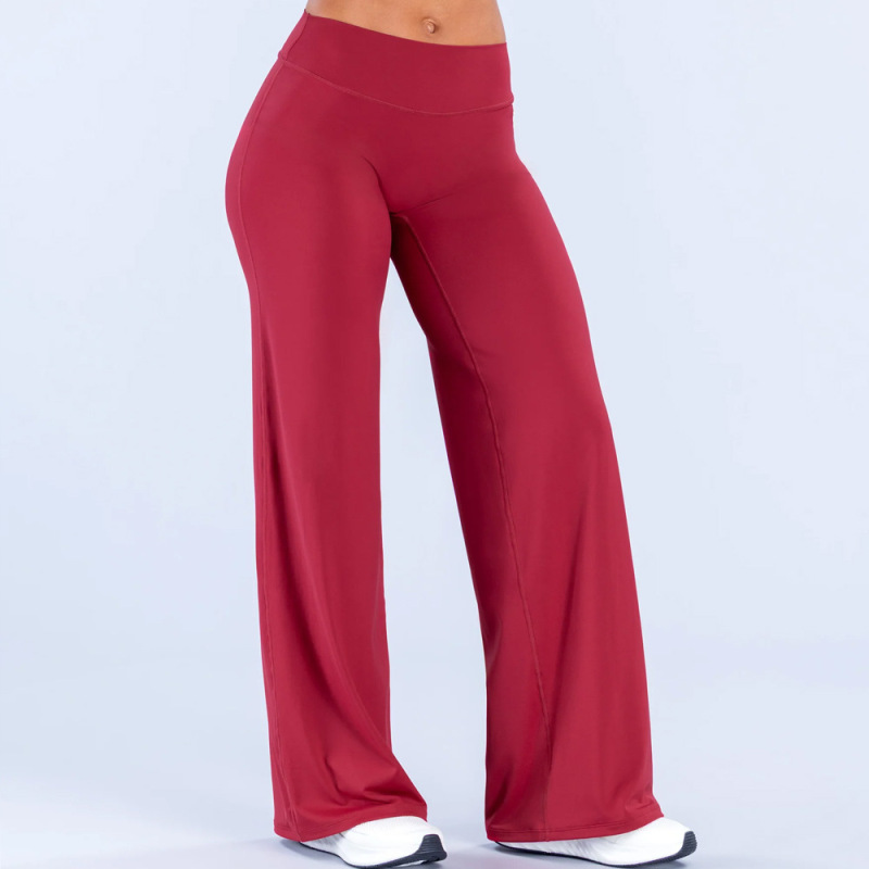 DFYNE New Naked Feel Yoga Wide-Leg Pants, Loose, Quick-Drying, Straight-Leg Sports Pants, Outdoor Running Fitness Trousers for Women