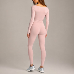Long sleeves + trousers gray pink