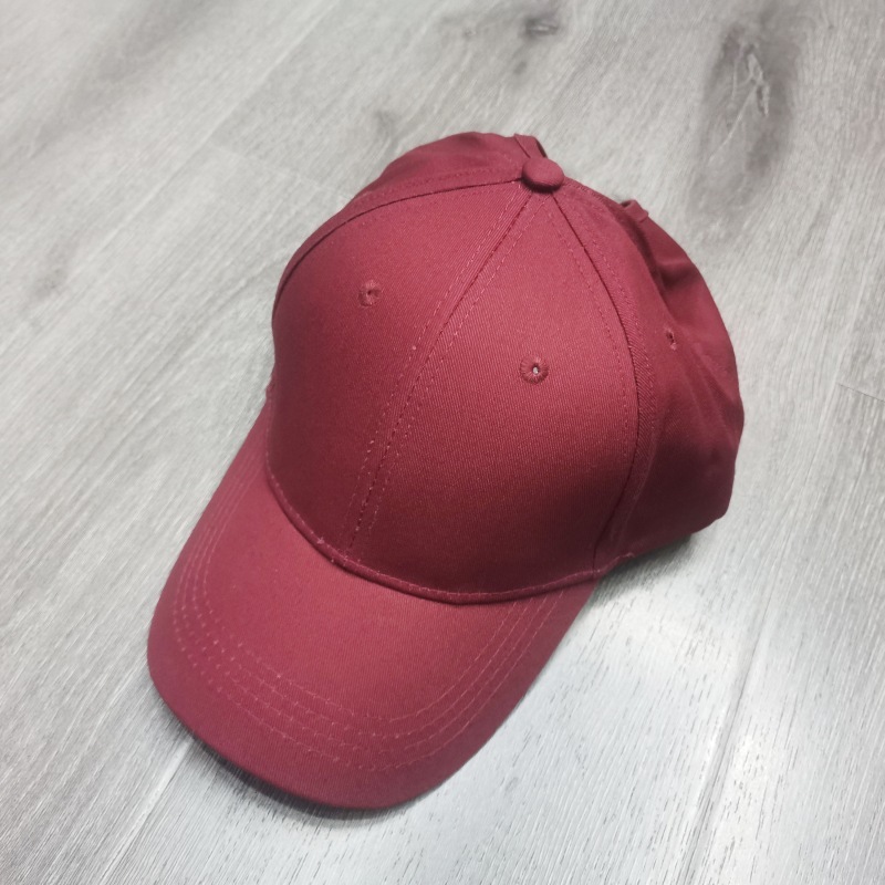 European and American solid color light plate rear opening ponytail baseball cap women's fashion sports cap outdoor sun protection hat