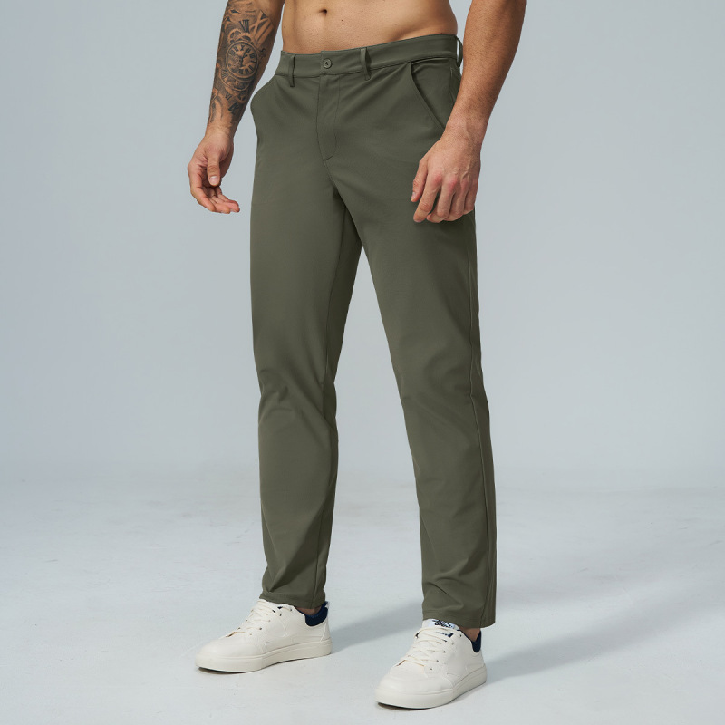 Cross-Border Men's New Autumn Style Soft-Touch Skin-Friendly Golf Commuter Straight-Leg Quick-Dry Sports Casual Pants 5095