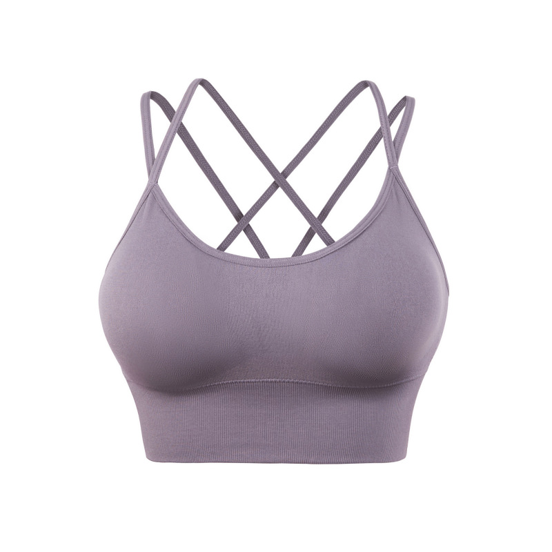 Plus Size European and American Wire-Free Thin Straps Beautiful Back Yoga Sports Bra Running Shock-Proof Quick-Drying Fitness Sports Bra for Women