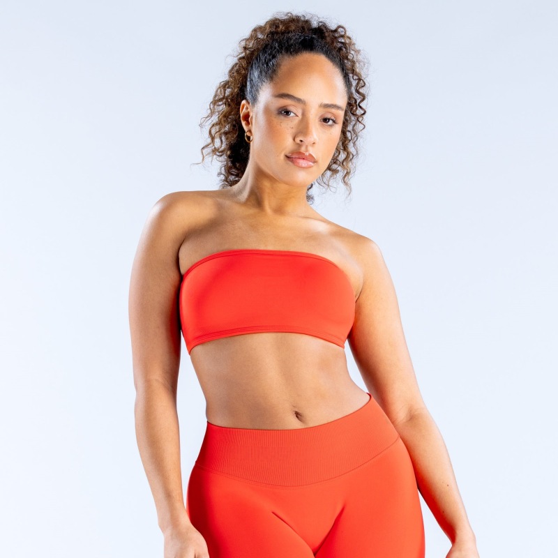 Amazon Aliexpress High-Elastic Ultra-Fine Matte Nylon Beauty Back Two-Strap Fitness Bra Sports Tube Top