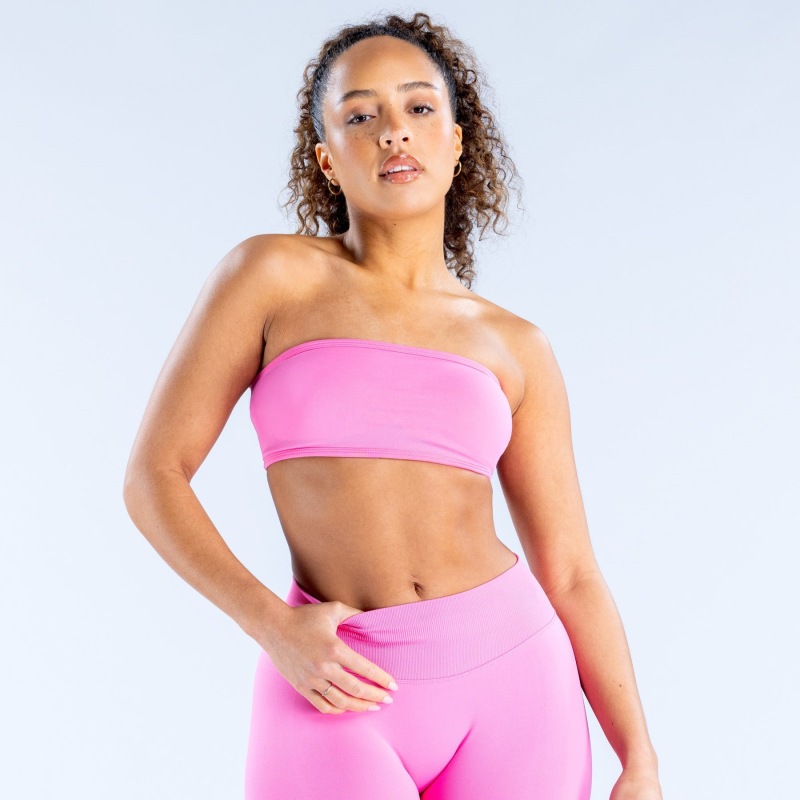 Amazon Aliexpress High-Elastic Ultra-Fine Matte Nylon Beauty Back Two-Strap Fitness Bra Sports Tube Top