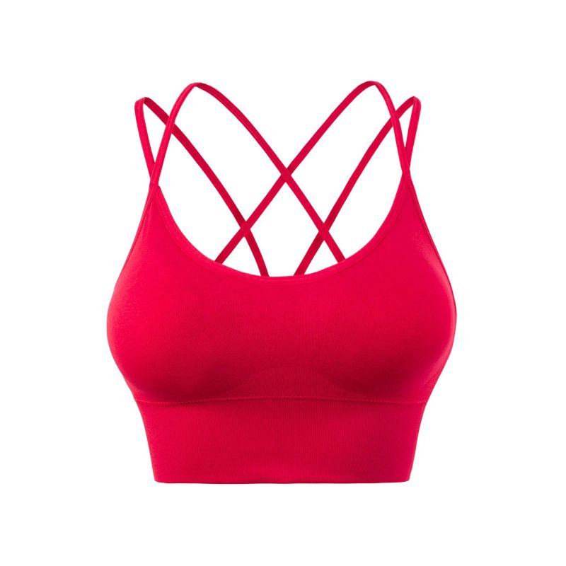 Plus Size European and American Wire-Free Thin Straps Beautiful Back Yoga Sports Bra Running Shock-Proof Quick-Drying Fitness Sports Bra for Women