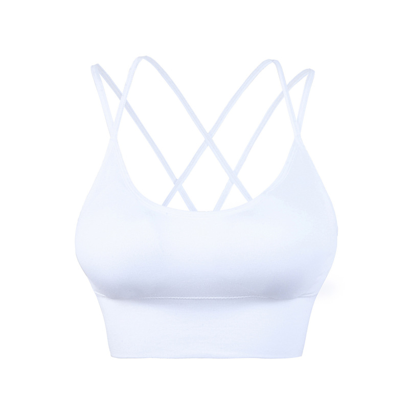 Plus Size European and American Wire-Free Thin Straps Beautiful Back Yoga Sports Bra Running Shock-Proof Quick-Drying Fitness Sports Bra for Women