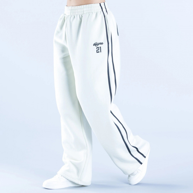 American Street Style High-Waisted Casual Sports Sweatpants for Women 2025 Autumn and Winter New Design Loose Slimming Wide-Leg Long Pants