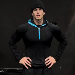 Black-blue zipper without logo