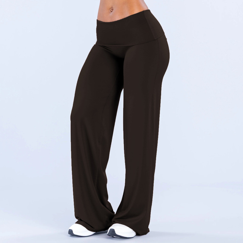 DFYNE Autumn/Winter New Style Rolled-Up Yoga Wide-Leg Pants Loose Sports Trousers Outdoor Casual Sports Fitness Trousers