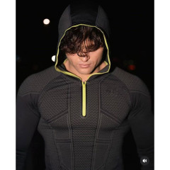 Black-yellow zipper without logo