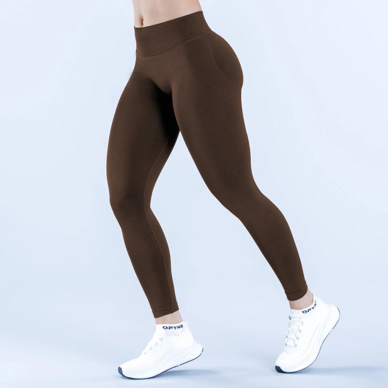 Dfyne High-Waisted Butt-Lifting Yoga Pants Three-Section High-Elastic Quick-Dry Fitness Long Pants for Pilates Running Training Sports Pants