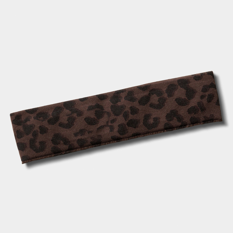 Cross-Border Seamless Leopard Print Yoga Headband, Fashionable High-Elastic Fitness Headband, Quick-Drying Running and Cycling Sports Headband