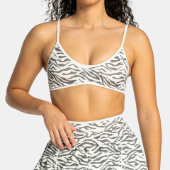 Zebra bra white