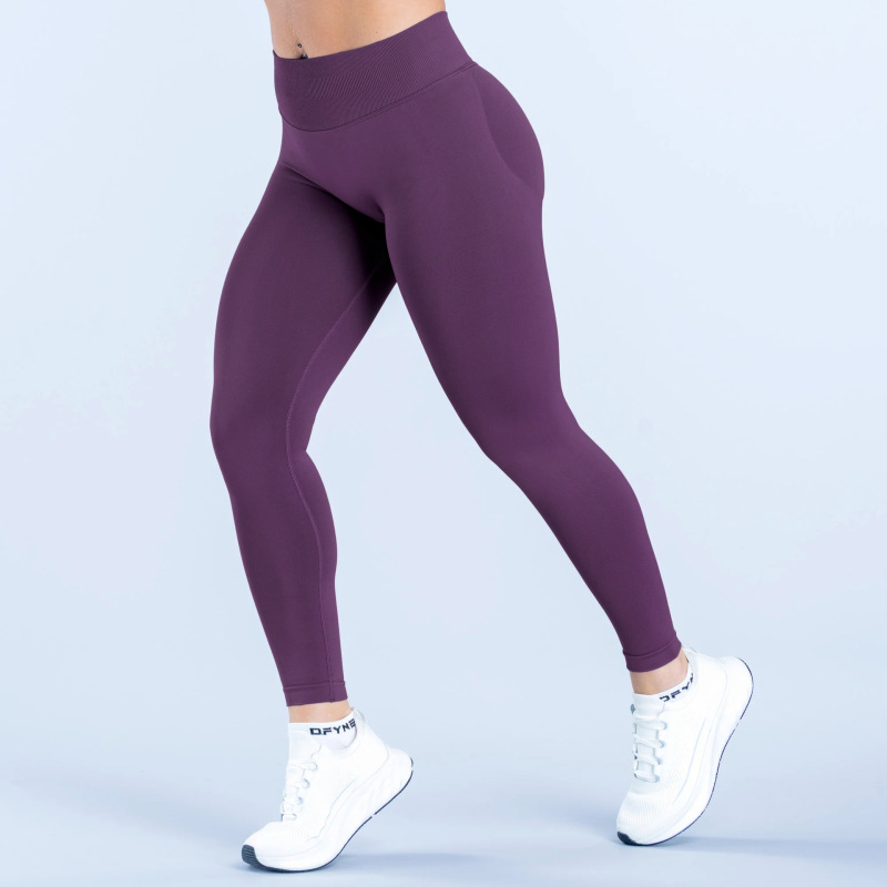 Dfyne High-Waisted Butt-Lifting Yoga Pants Three-Section High-Elastic Quick-Dry Fitness Long Pants for Pilates Running Training Sports Pants