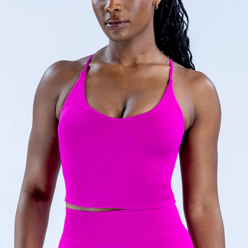 Dfyne Cross-Border Beauty Back Camisole High-Elastic Tight-Fitting Sports Fitness Top Versatile Yoga Tank Top for Women