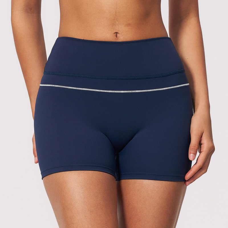 2026 New Style Yoga Shorts, Color Block, 3D Slimming, High-Waisted, High-Elasticity Three-Point Sports Shorts for Women, 9615