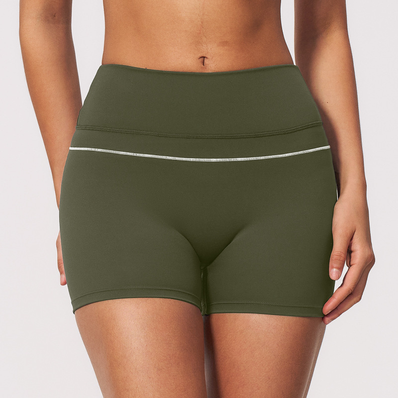 2026 New Style Yoga Shorts, Color Block, 3D Slimming, High-Waisted, High-Elasticity Three-Point Sports Shorts for Women, 9615