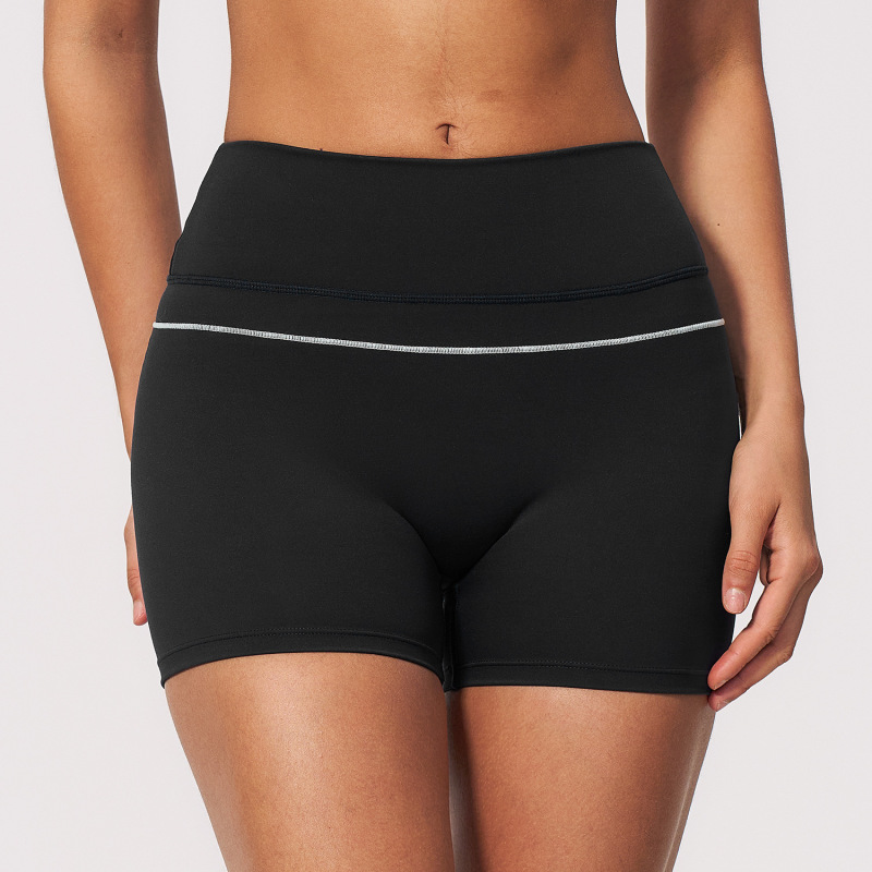 2026 New Style Yoga Shorts, Color Block, 3D Slimming, High-Waisted, High-Elasticity Three-Point Sports Shorts for Women, 9615