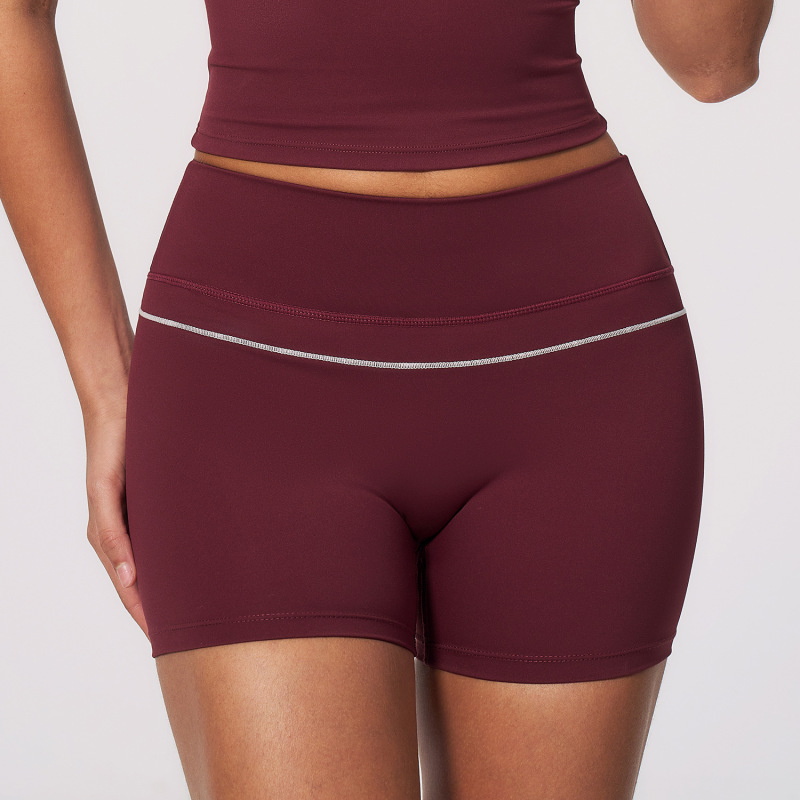 2026 New Style Yoga Shorts, Color Block, 3D Slimming, High-Waisted, High-Elasticity Three-Point Sports Shorts for Women, 9615