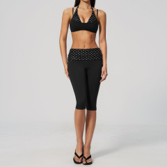 black with white polka dots