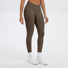 New brown tight-fitting trousers