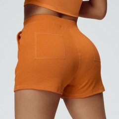 Bright orange casual shorts