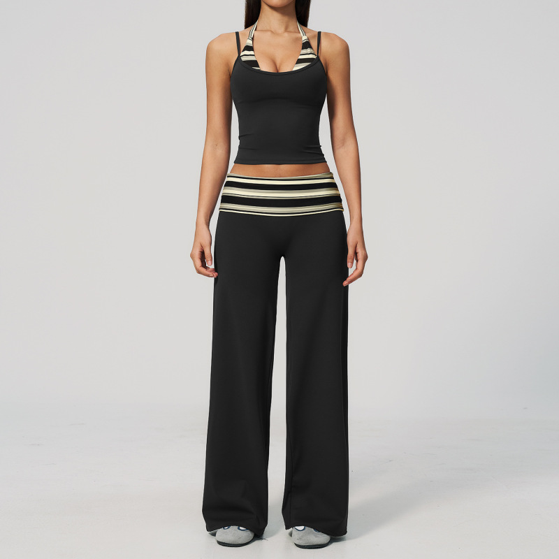 Cross-border brushed fitness set, fashionable polka dot faux two-piece, hip-lifting and waist-turning running sports quick-drying yoga wear 4549