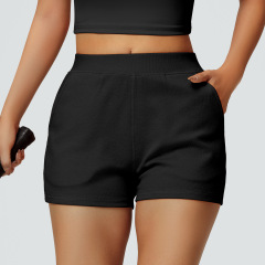 Black casual shorts
