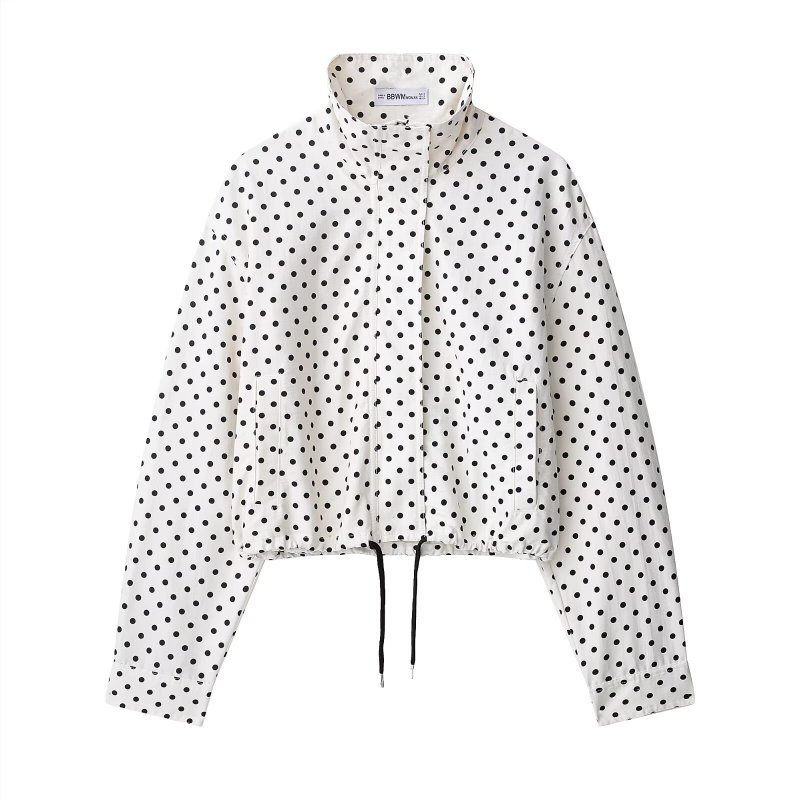 Cross-Border Foreign Trade Women's Clothing 2025 Autumn European and American Style Polka Dot Jacket + Polka Dot Shorts Set for Women A36686