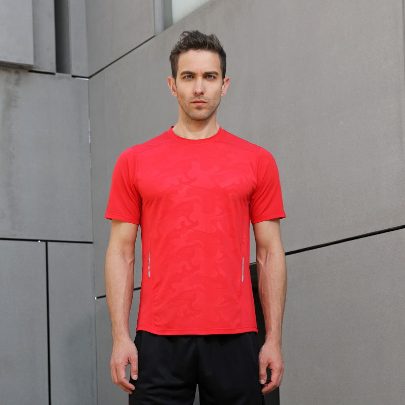 Unit Group Clothing Fitness Sports Suit Marathon Short-sleeved Running Suit Quick-drying Fitness Leisure Sports Running Suit