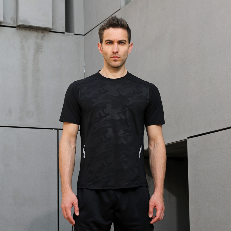Unit Group Clothing Fitness Sports Suit Marathon Short-sleeved Running Suit Quick-drying Fitness Leisure Sports Running Suit
