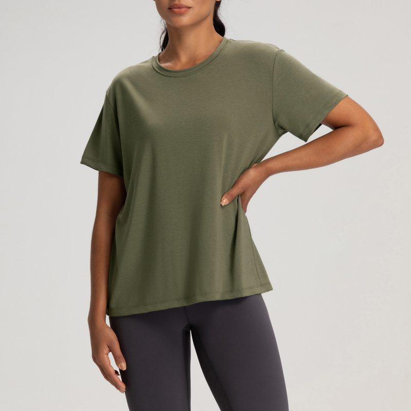 YN-DA91-DX      Women's Crewneck Naked Breathable Short-sleeved T-shirt