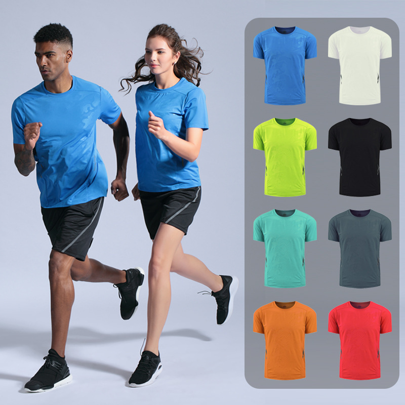 Unit Group Clothing Fitness Sports Suit Marathon Short-sleeved Running Suit Quick-drying Fitness Leisure Sports Running Suit
